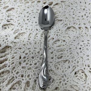 ONEIDA Stainless LORELEI Flatware 6" TEASPOON Asymmetric Floral GLOSSY